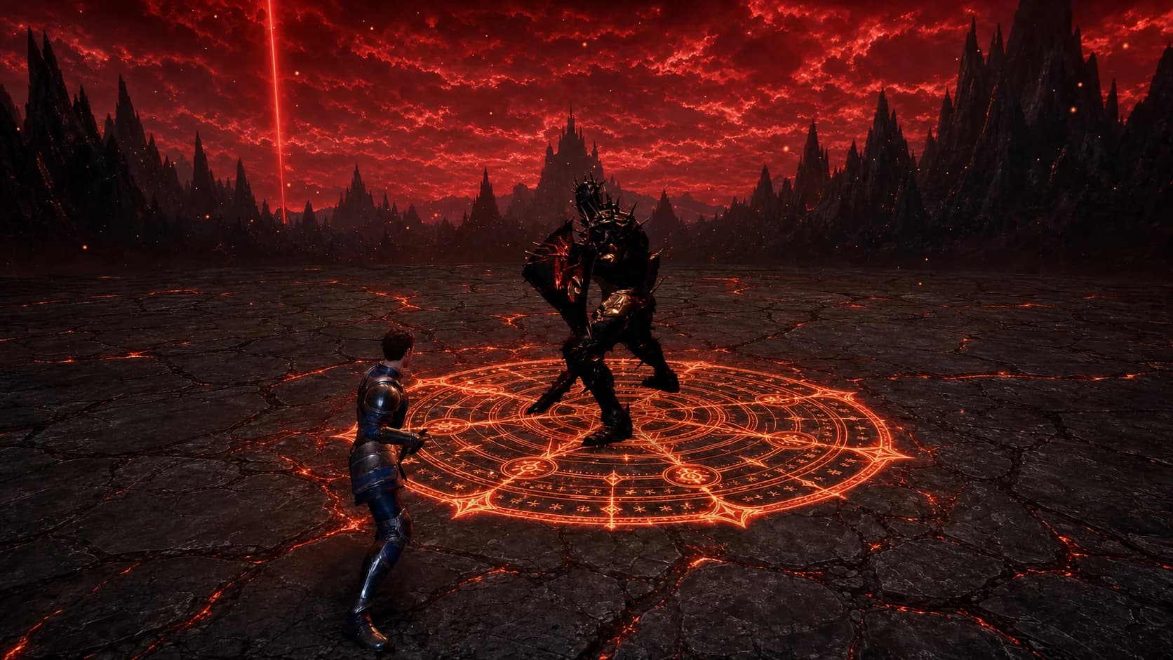 Knight facing an armored boss in the JRPG Boss Battle v1 collection