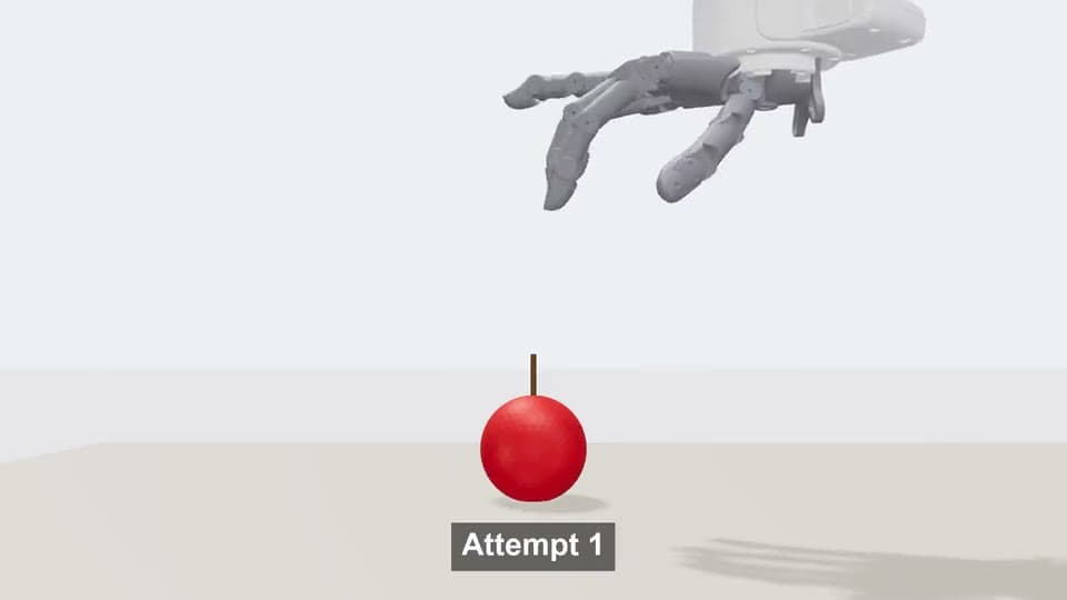 DeepSeek V4.1 Flash · Apple-stem manipulation presentation recording poster