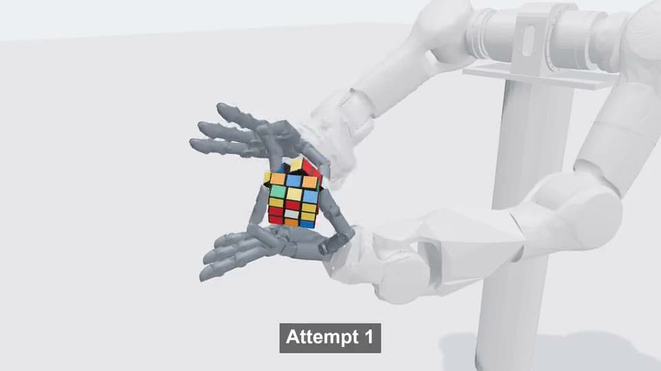 Gemini 3.8 Flash · Rubik’s Cube three-move extension presentation recording poster