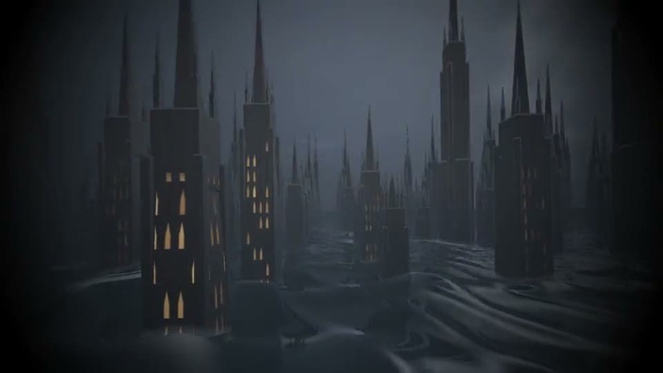 DeepSeek V4.1 Flash · neo-gothic-storm-city presentation recording poster